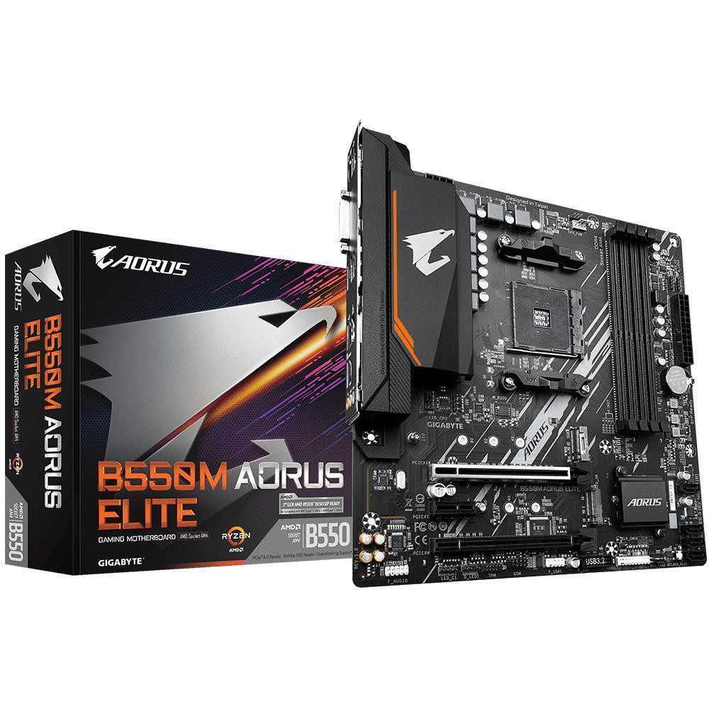 Mainboard|GIGABYTE|AMD B550|SAM4|Micro-ATX|Memory DDR4|Memory slots 4|1xPCI-Express 3.0 1x|1xPCI-Express 3.0 4x|1xPCI-Express