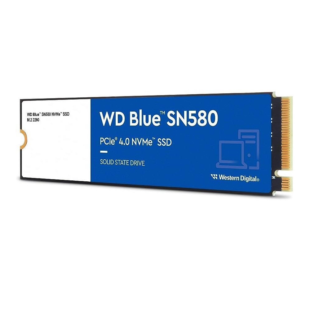 SSD|WESTERN DIGITAL|Blue SN580|1TB|M.2|PCIe Gen4|NVMe|TLC|Write speed 4150 MBytes/sec|Read speed 4150 MBytes/sec|2.38mm|TBW 600