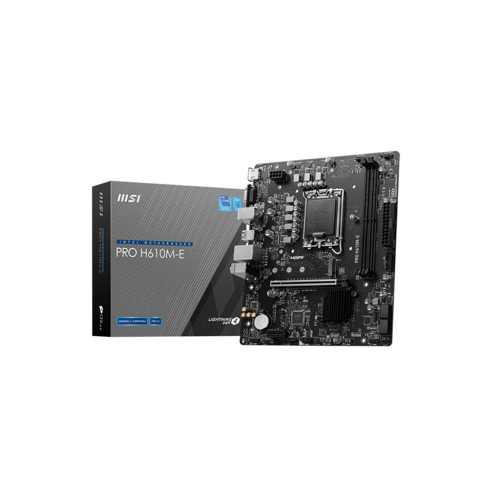 Mainboard|MSI|Intel H610|LGA1700|Micro-ATX|Memory DDR5|Memory slots 2|1xPCI-Express 1x|1xPCI-Express 16x|1xM.2|1x15pin