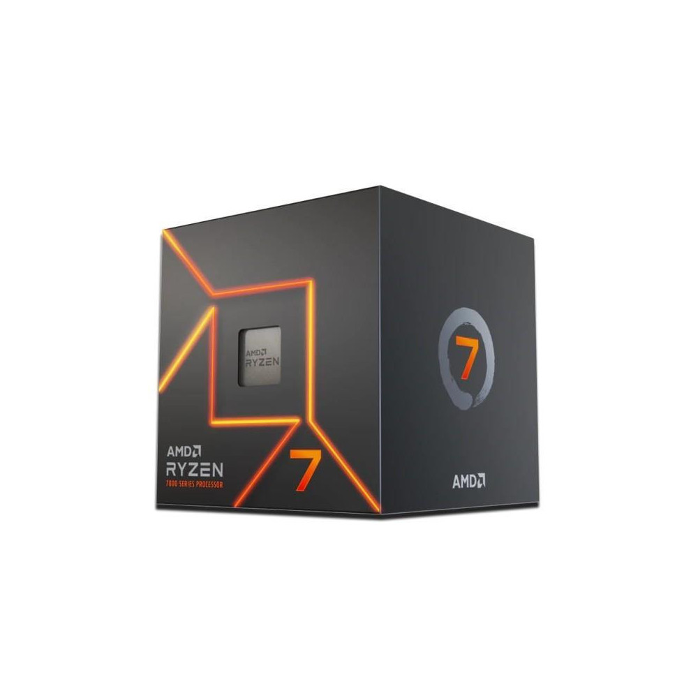 AMD CPU Desktop Ryzen 7 8C/16T 7700 (5.3GHz Max, 40MB,65W,AM5) box, with Radeon Graphics and Wraith Prism Cooler