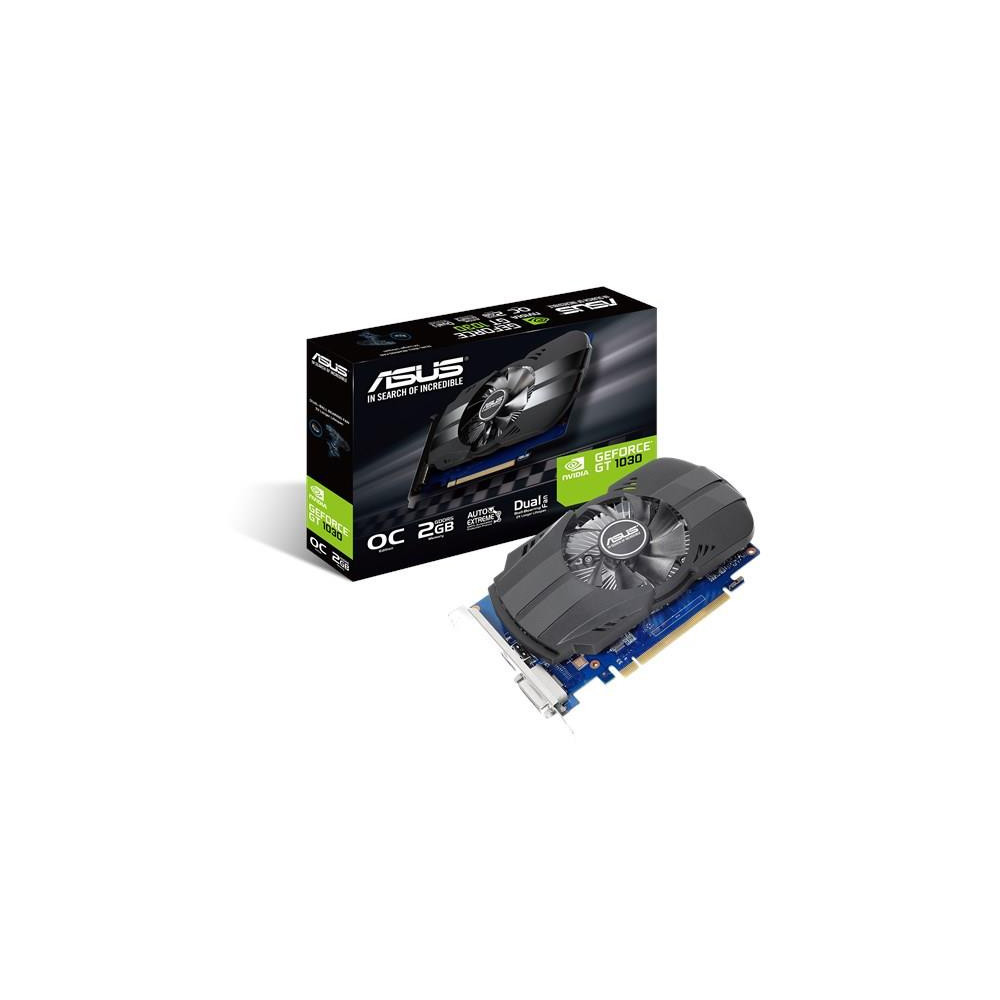 Graphics Card|ASUS|NVIDIA GeForce GT 1030|2 GB|GDDR5|64 bit|PCIE 3.0 16x|Memory 6008 MHz|Dual Slot