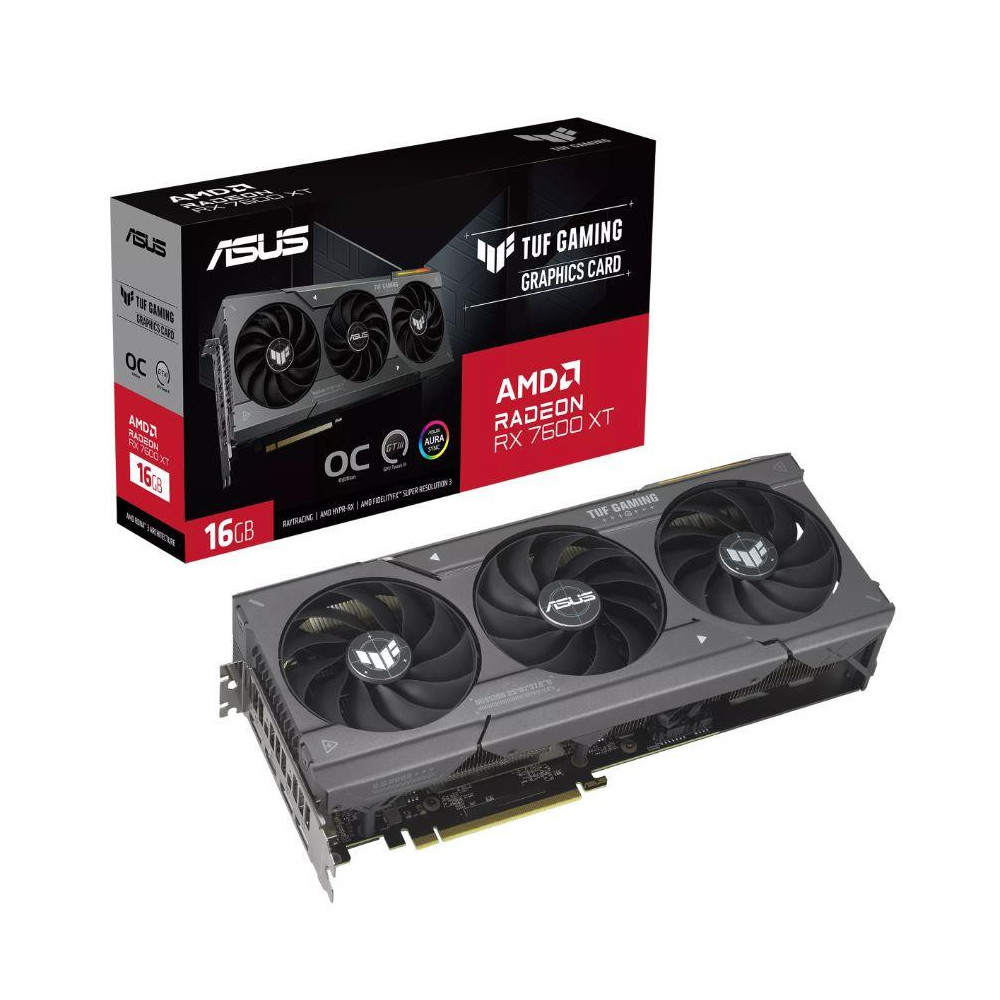 Graphics Card|ASUS|AMD Radeon RX 7600 XT|16 GB|GDDR6|128 bit|PCIE 4.0 8x|Memory 2029 MHz|Dual Slot