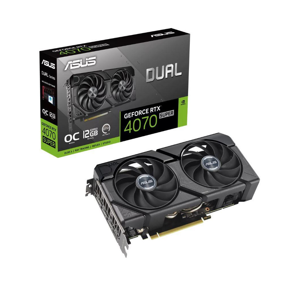 Graphics Card|ASUS|NVIDIA GeForce RTX 4070 SUPER|12 GB|GDDR6X|192 bit|PCIE 4.0 16x|Dual Slot