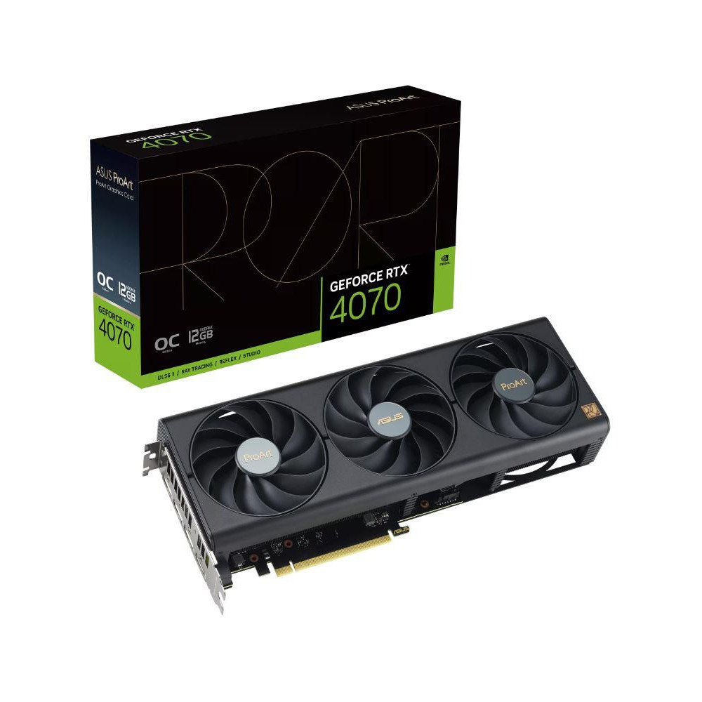 Graphics Card|ASUS|NVIDIA GeForce RTX 4070|12 GB|GDDR6X|192 bit|PCIE 4.0 16x|1xHDMI|3xDisplayPort|PROART-RTX4070-O12G