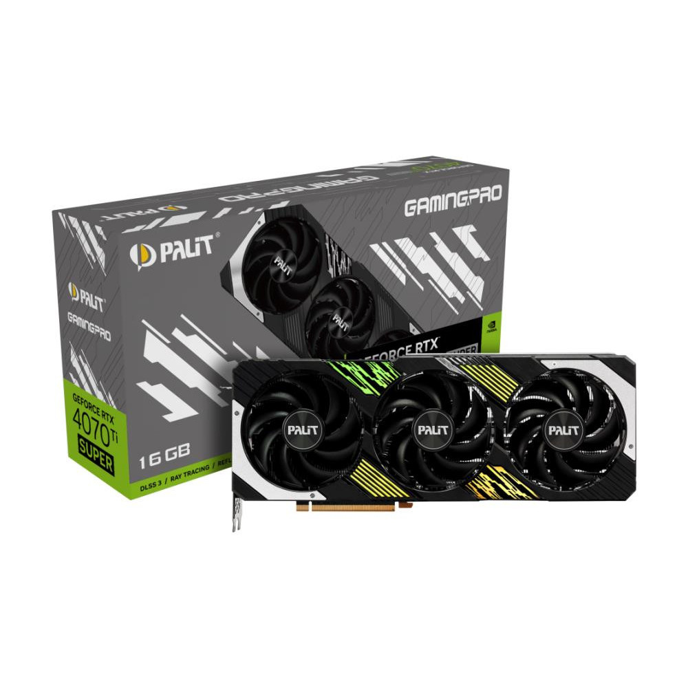 Graphics Card|PALIT|NVIDIA GeForce RTX 4070 Ti SUPER|16 GB|GDDR6X|256 bit|PCIE 4.0 16x|1xHDMI|3xDisplayPort|NED47TS019T2-1043A