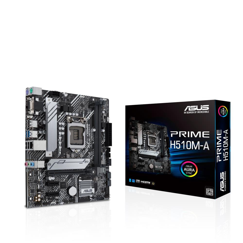 Mainboard|ASUS|Intel H510|LGA1200|MicroATX|2xPCI-Express 3.0 1x|1xPCI-Express 4.0 16x|1xM.2|Memory DDR4|Memory slots 2|1x15pin
