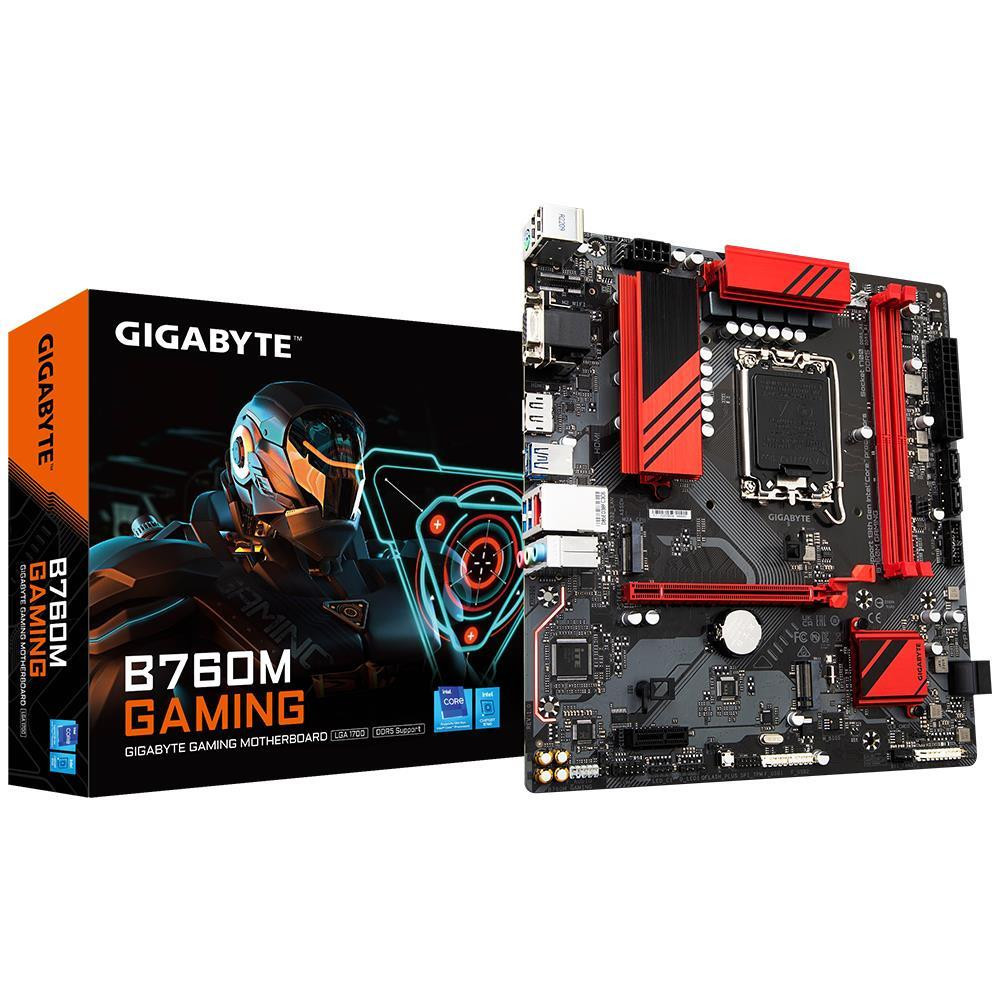 Mainboard|GIGABYTE|Intel B760 Express|LGA1700|Micro-ATX|Memory DDR5|Memory slots 2|1xPCI-Express 3.0 1x|1xPCI-Express 4.0