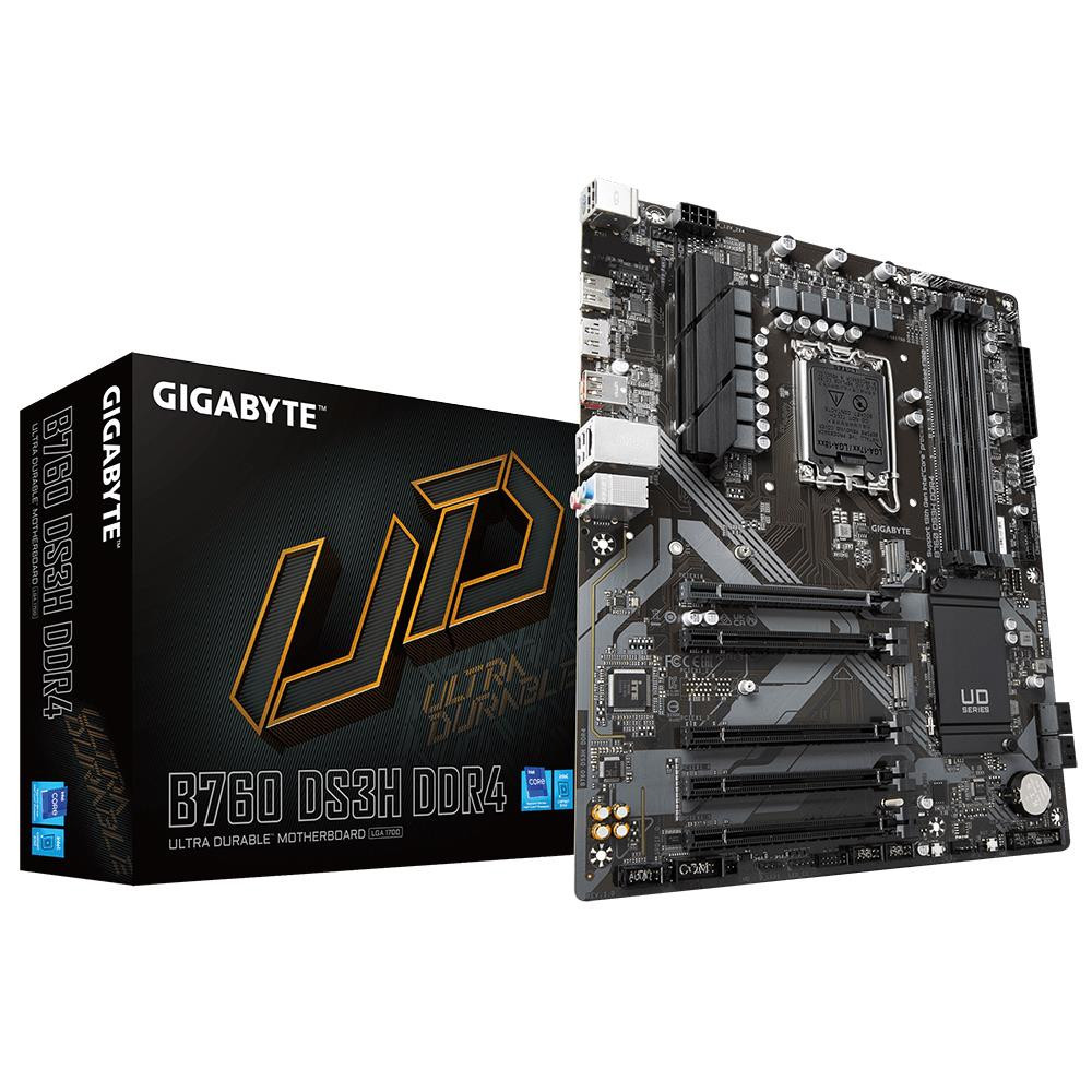 Mainboard|GIGABYTE|Intel B760 Express|LGA1700|ATX|Memory DDR4|Memory slots 4|4xPCI-Express 3.0 1x|1xPCI-Express 4.0
