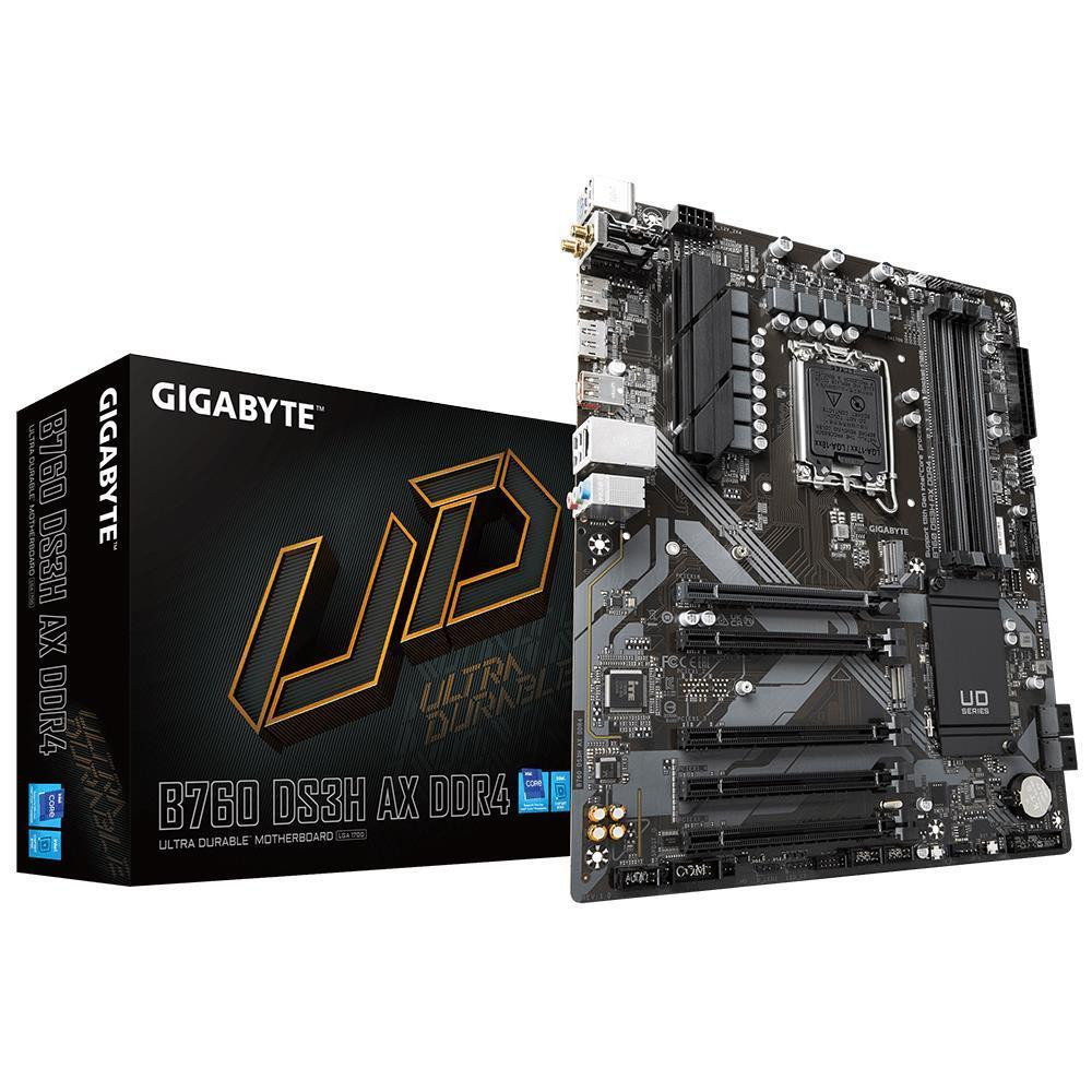 Mainboard|GIGABYTE|Intel B760 Express|LGA1700|ATX|Memory DDR4|Memory slots 4|4xPCI-Express 3.0 1x|1xPCI-Express 4.0