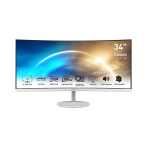 LCD Monitor|MSI|PRO MP341CQW|34"|Business/Curved/21 : 9|Panel VA|3440x1440|21:9|100Hz|Matte|4 ms|Speakers|Tilt|Colour