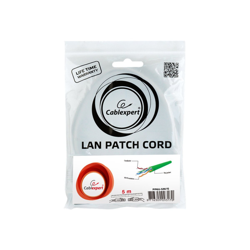 GEMBIRD PP6U-5M/G patchcord RJ45