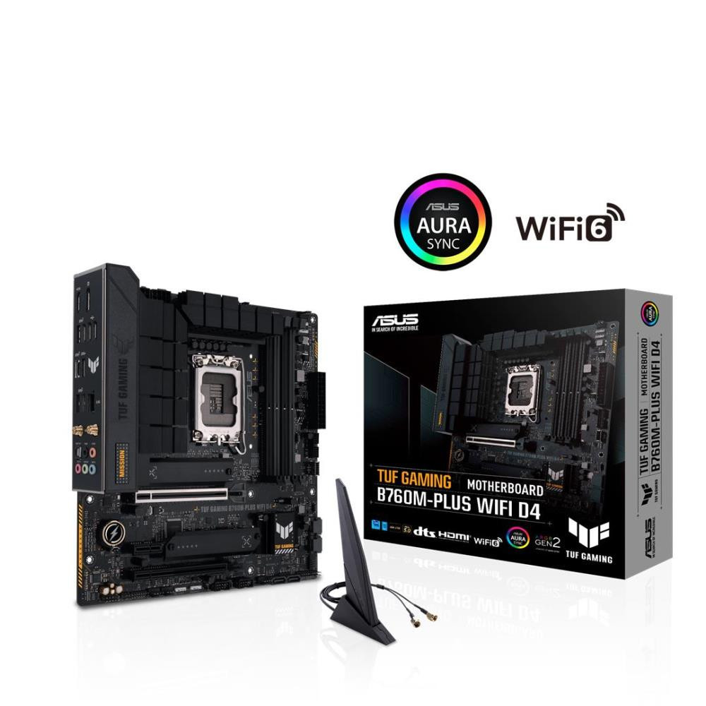 Mainboard|ASUS|Intel B760 Express|LGA1700|Micro-ATX|Memory DDR4|Memory slots 4|1xPCI-Express 4.0 1x|1xPCI-Express 4.0