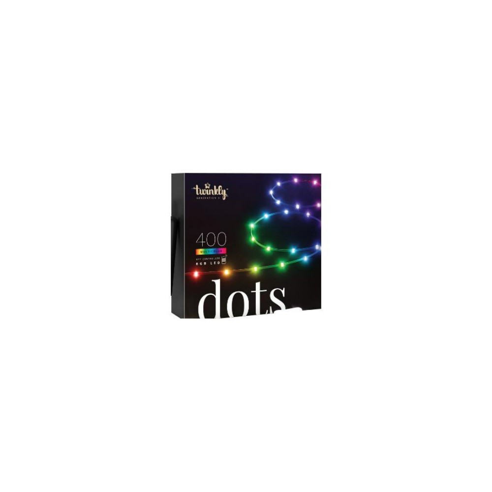 Twinkly|Dots Smart LED Lights 400 RGB (Multicolor), 20m, Transparent wire|RGB -16M+ colors