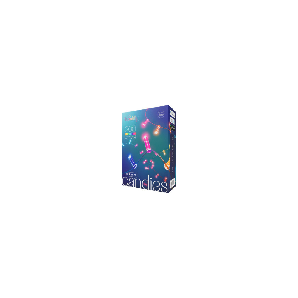 Twinkly Candies 200 Candle-shaped RGB LEDs, Green Wire, USB-C|Twinkly