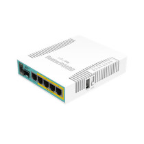 Mikrotik Wired Ethernet Router RB960PGS, hEX PoE, CPU 800MHz, 128MB RAM, 16MB, 1xSFP, 5xGigabit LAN, 1xUSB, Power Output On