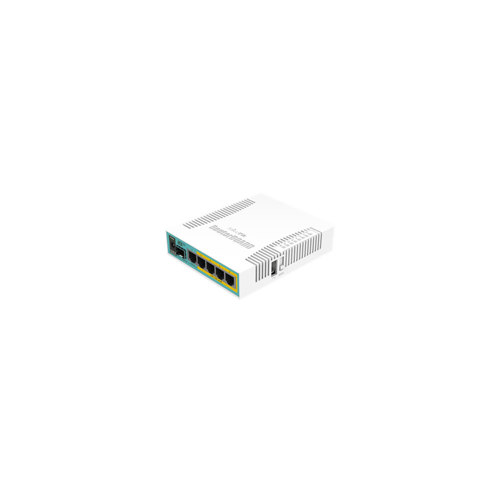 Mikrotik Wired Ethernet Router RB960PGS, hEX PoE, CPU 800MHz, 128MB RAM, 16MB, 1xSFP, 5xGigabit LAN, 1xUSB, Power Output On