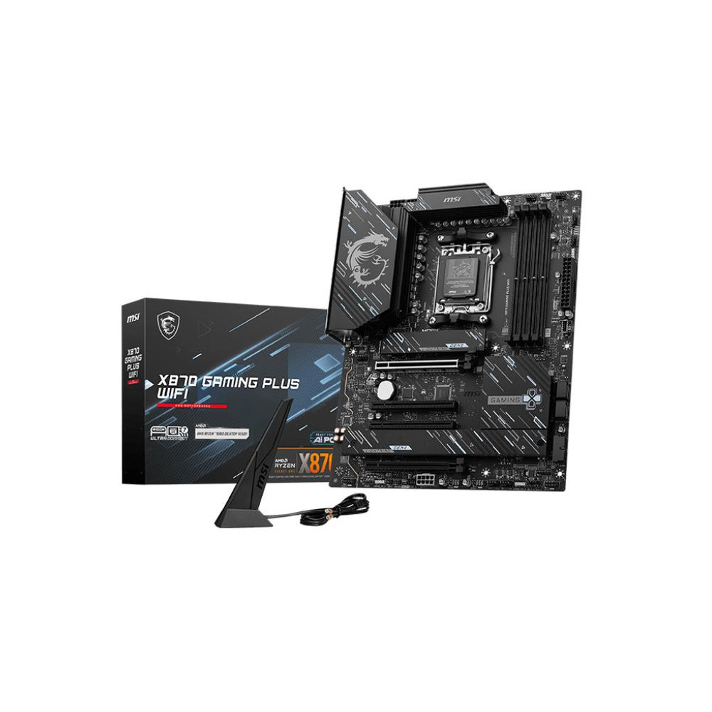 MSI X870 GAMING PLUS WIFI | Processor family AMD | Processor socket AM5 | DDR5 | Supported hard disk drive interfaces SATA, M.2