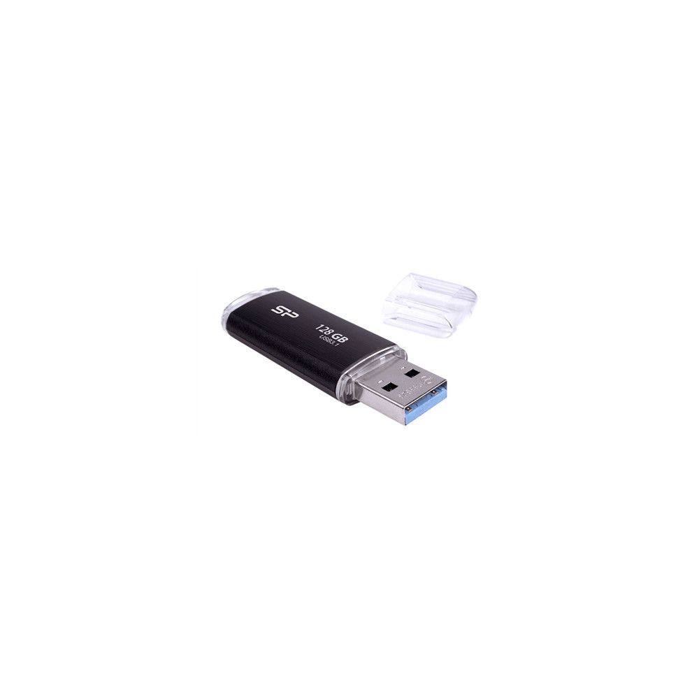 Silicon Power | USB 3.1 Flash Drive | Blaze B02 | 128 GB | USB 3.2 Gen 1/USB 3.1 Gen 1/USB 3.0/USB 2.0 | Black