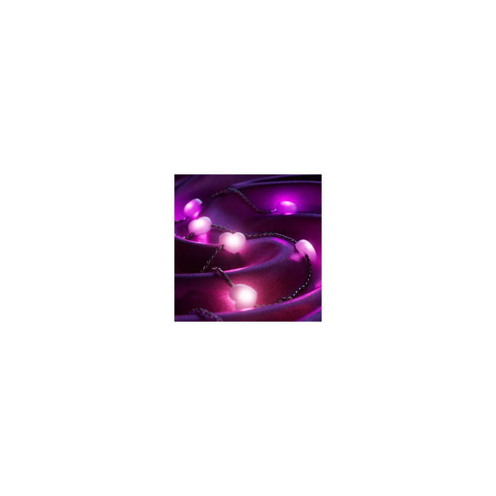 Twinkly Candies 200 Heart-shaped RGB LEDs, Green Wire, USB-C