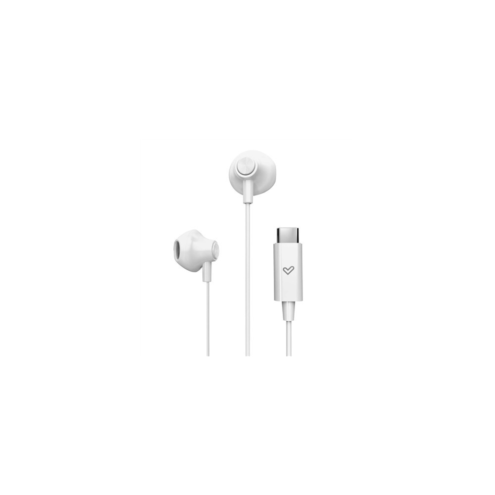 Energy Sistem Wired Earphones | EasyPods Type C | Built-in microphone | USB-C | Snow