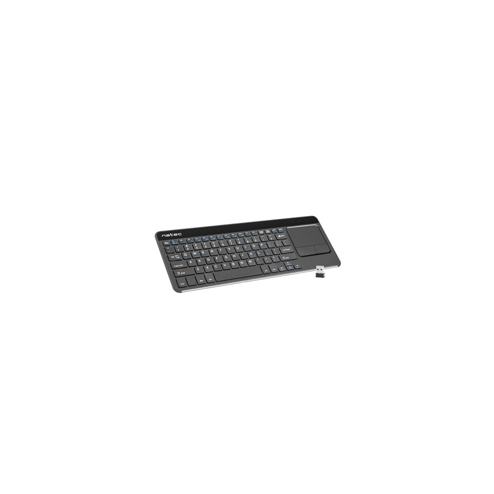 Natec | Keyboard | NKL-0968 Turbo Slim | Keyboard with Trackpad | Wireless | US | Black | USB Type-A | 400 g