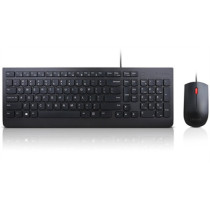 Lenovo | Essential | Essential Wired Keyboard and Mouse Combo - US English with Euro symbol | Black | Keyboard and Mouse Set |