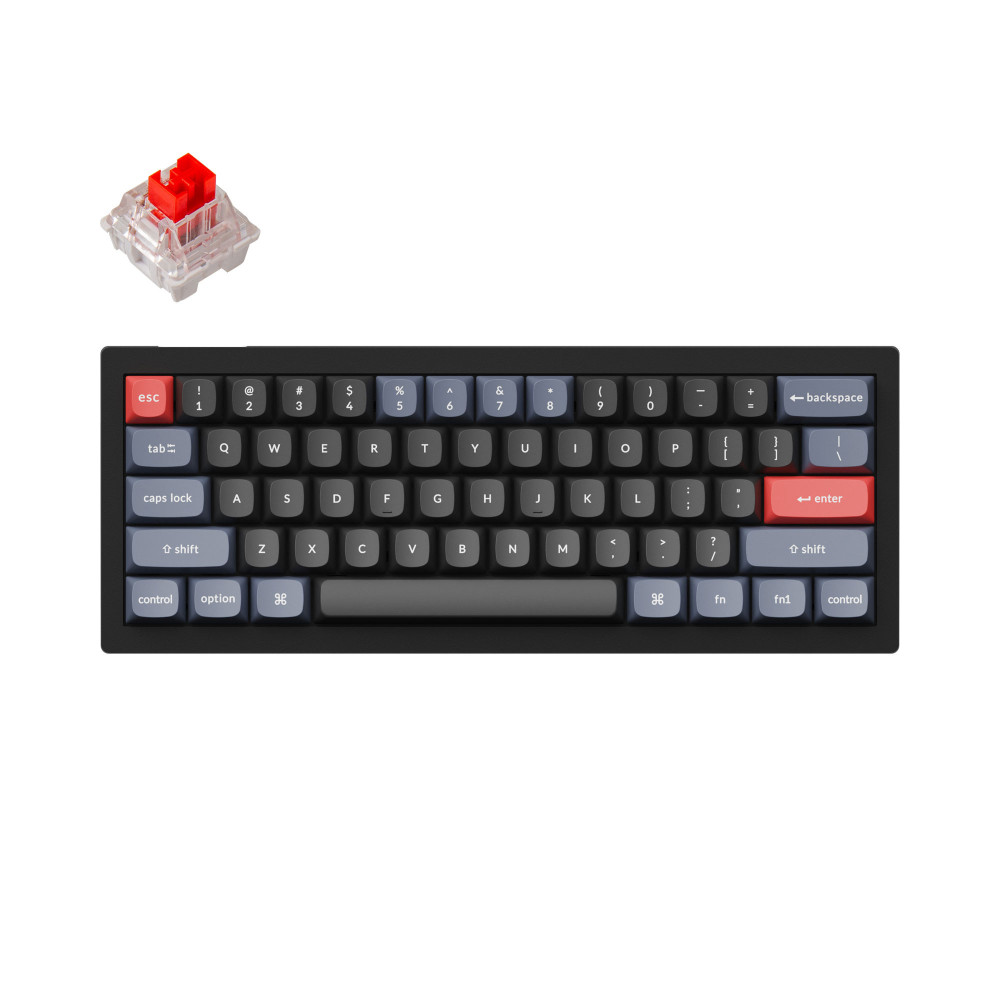 Keychron V4 QMK/VIA RGB - US Layout - Hot-Swappable K Pro Red (V4-B1) Žaidimų Klaviatūra