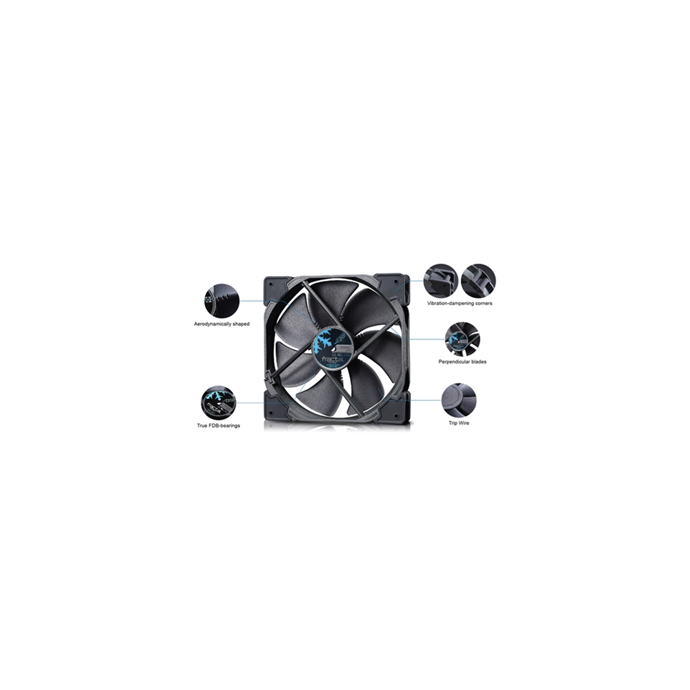 Fractal Design | Venturi HP-14 PWM | Black, Grey | Fan