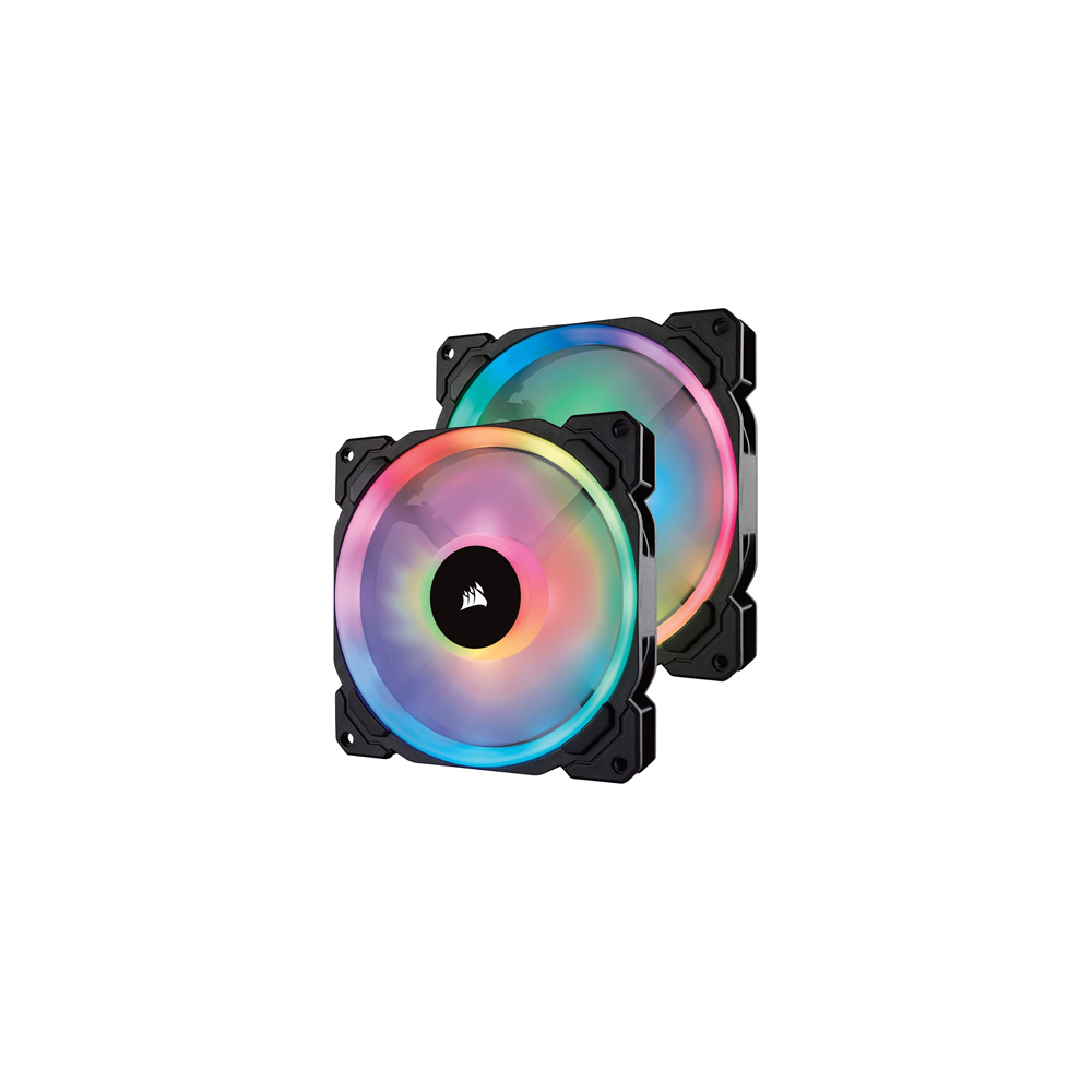 Corsair|||Dual|Light|Loop|RGB|LED|PWM|Fan,|2|Fan|Pack|with|Lighting