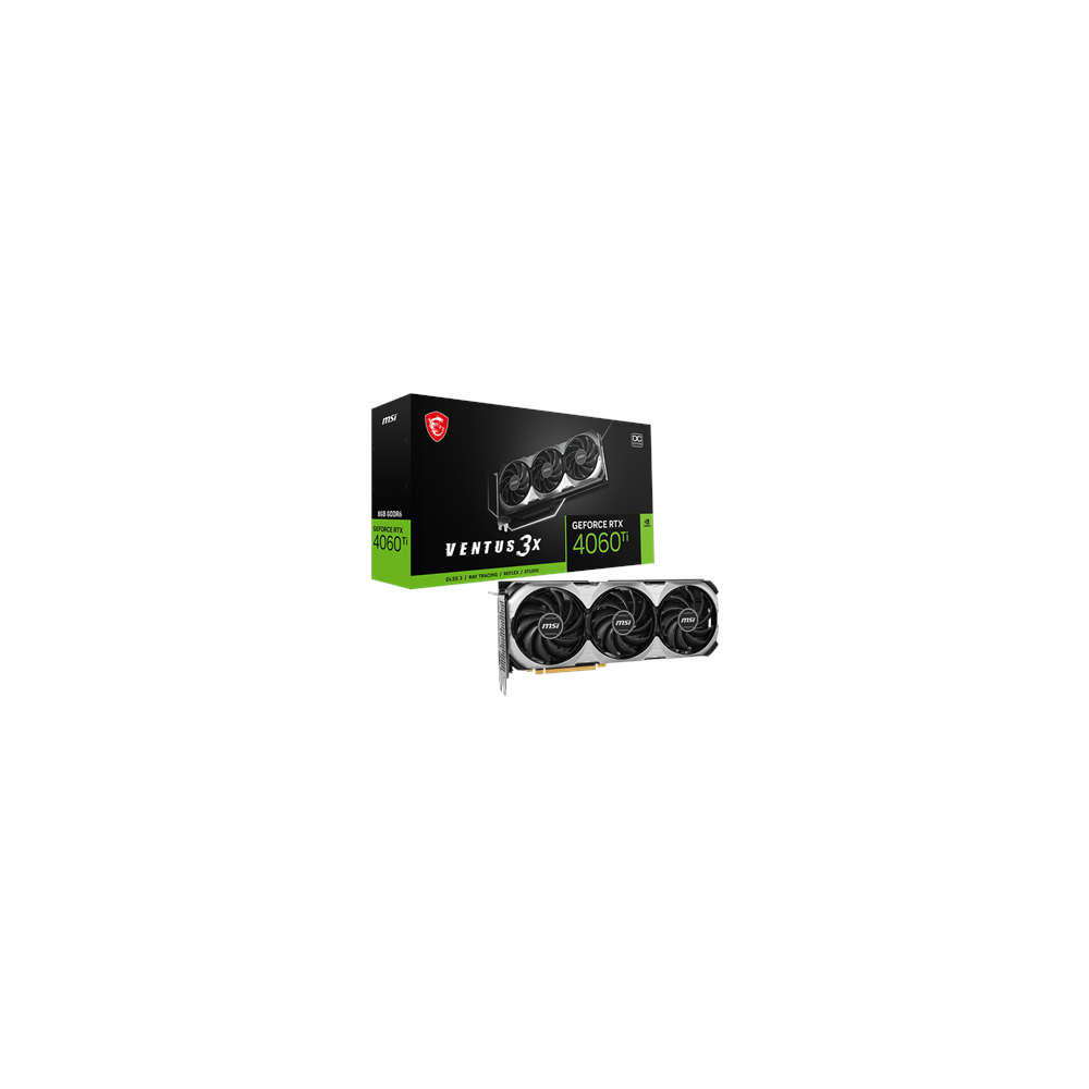 MSI|||GeForce|RTX|4060|Ti|VENTUS|3X|8G|OC|||NVIDIA|||8|GB|||GeForce