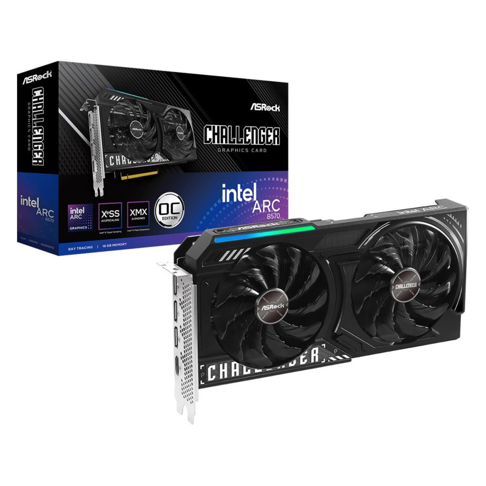Graphics|Card|ASROCK|Intel|Arc|B570|10|GB|GDDR6|160|bit|PCIE|4.0|8x