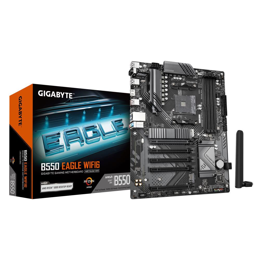 Mainboard|GIGABYTE|AMD|B550|SAM4|ATX|Memory|DDR4|Memory|slots|4|1x