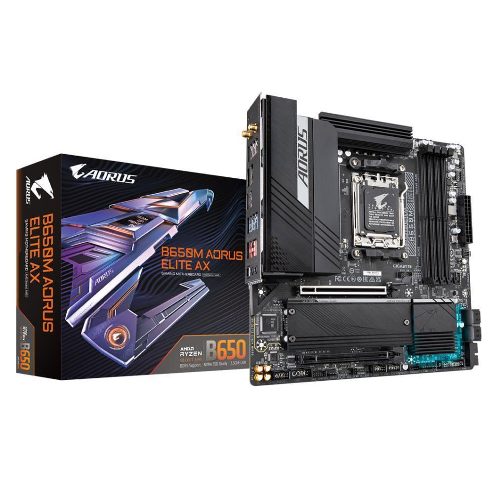 Mainboard|GIGABYTE|AMD|B650|SAM5|Micro-ATX|Memory|DDR5|Memory|slots