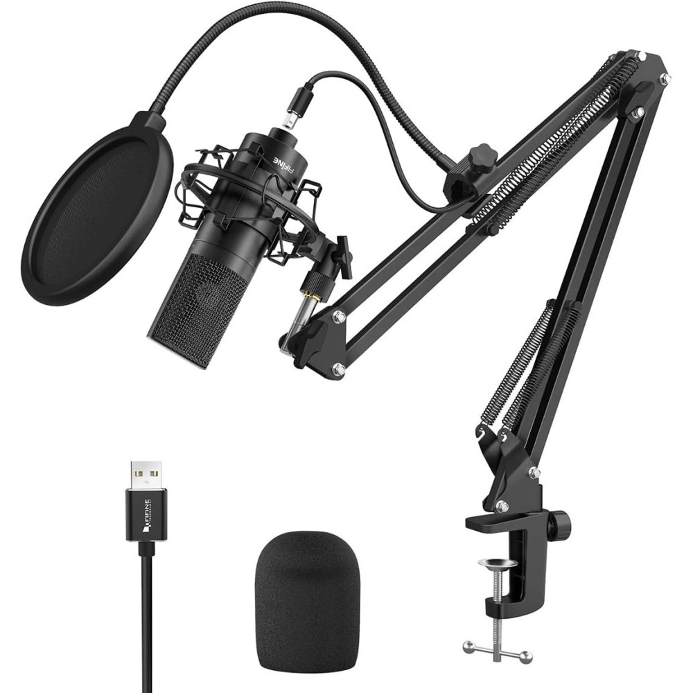 FIFINE|K780A|Black|(Juodas)|Komplektas:|Kondensatorinis|Mikrofonas|+