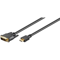 Goobay|||Black|||DVI-D|male|Single-Link|(18+1|pin)|||HDMI|male|(type