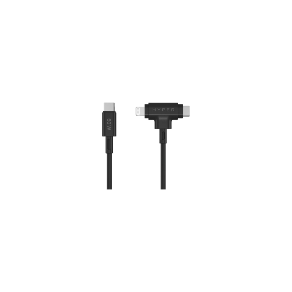 Hyper|HyperJuice|Silicone|USB-C|to|USB-C|and|Lightning|Hybrid|60W