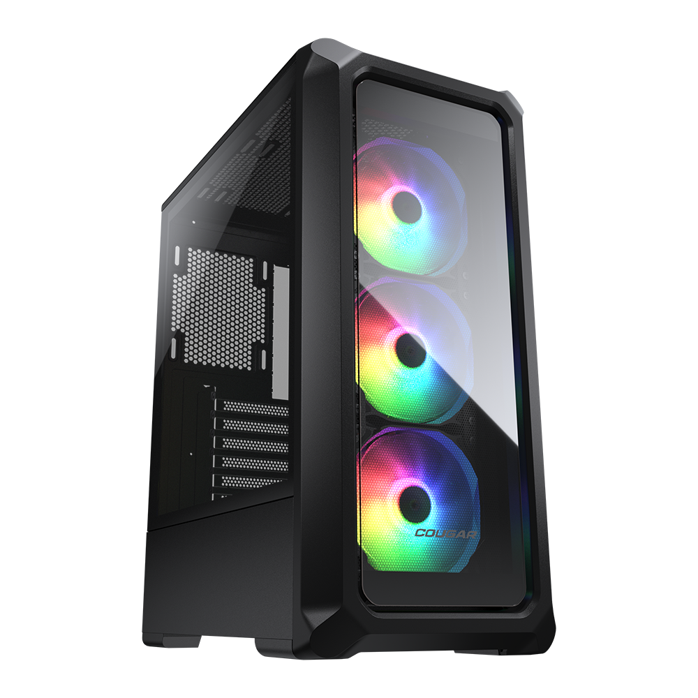 COUGAR | Archon 2 RGB (Black) | PC Case | Mid Tower / TG Front Panel / 3 x ARGB Fans / 3mm TG Left Panel