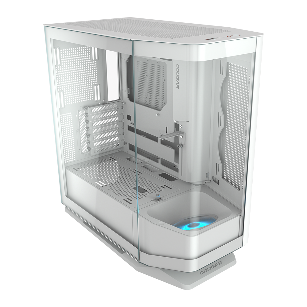COUGAR | FV270 White | PC Case | Mid tower / Tempered, Curved Glass Perimeter / Quick Detachable Air Filters / Up to 9 Fans