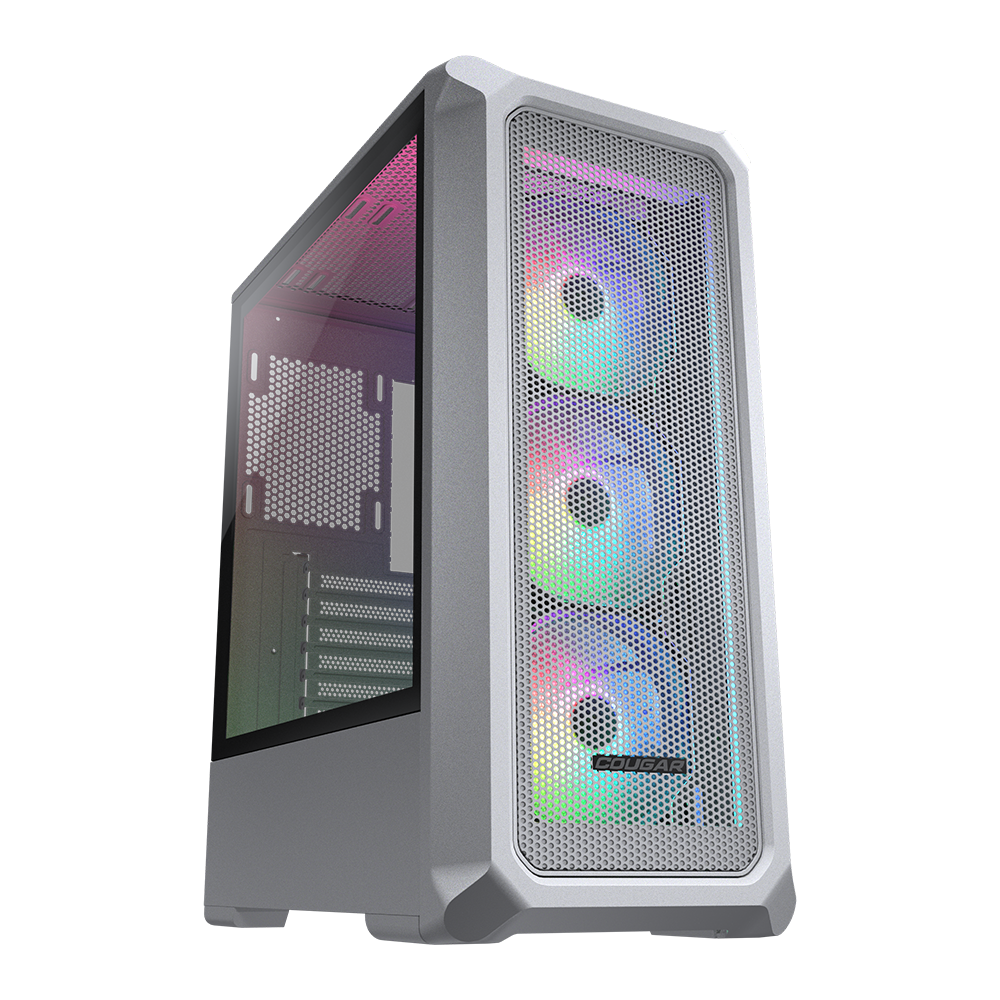 COUGAR | Archon 2 Mesh RGB (White) | PC Case | Mid Tower / Mesh Front Panel / 3 x ARGB Fans / 3mm TG Left Panel