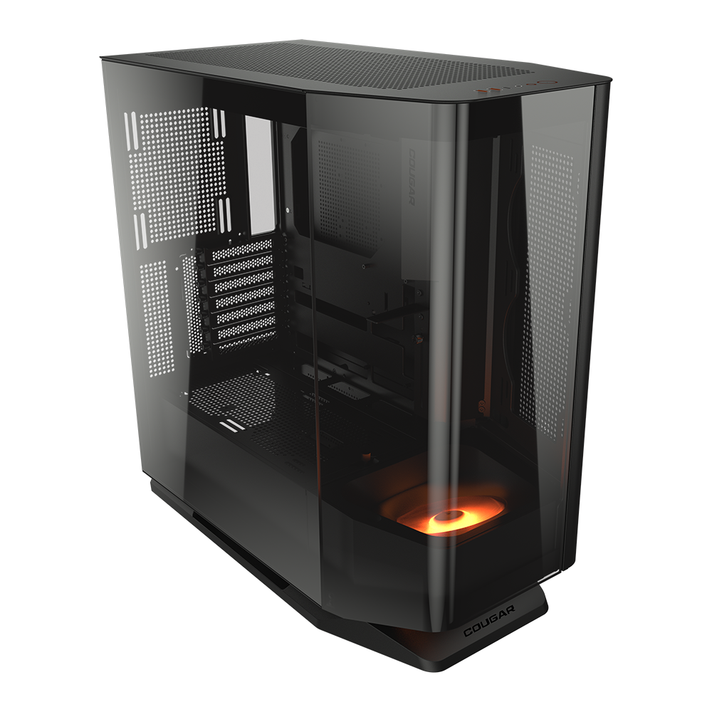 COUGAR | FV270 Black | PC Case | Mid tower / Tempered, Curved Glass Perimeter / Quick Detachable Air Filters / Up to 9 Fans
