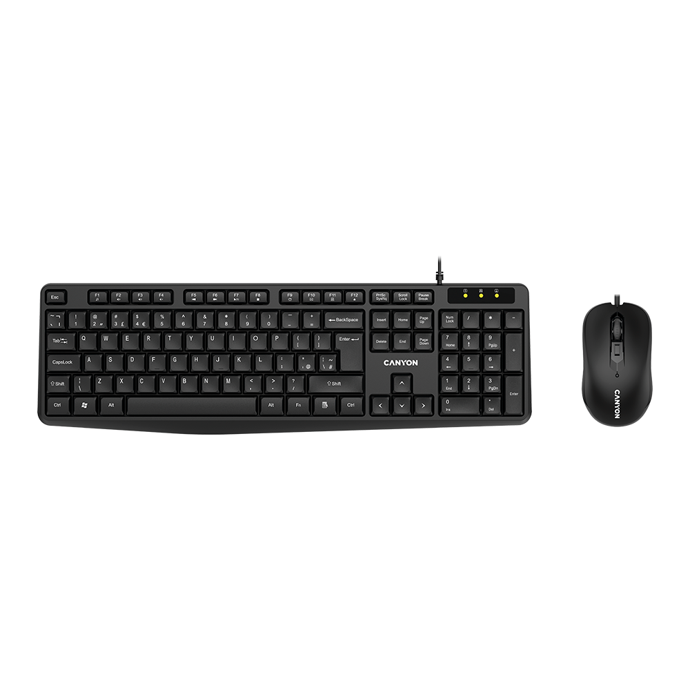 CANYON SET-1 EN/RU Keyboard+Mouse Wired Black