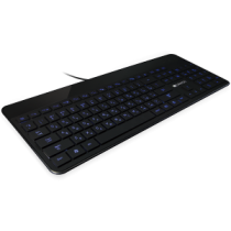 CANYON keyboard HKB-5 EN/RU LED Multimedia Slim Black