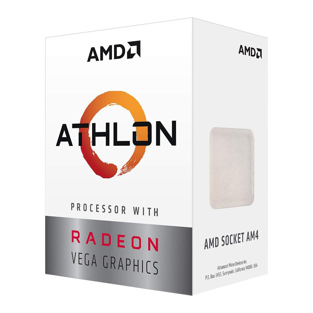 AMD CPU Desktop 2C/4T Athlon 220GE (3.4GHz,5MB,35W,AM4) box, with Radeon Vega Graphics