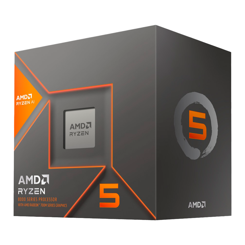 AMD CPU Desktop Ryzen 5 6C/12T 8400F (4.2GHz/4.7GHz,22MB,65W,AM5) box, with Wraith Stealth Cooler
