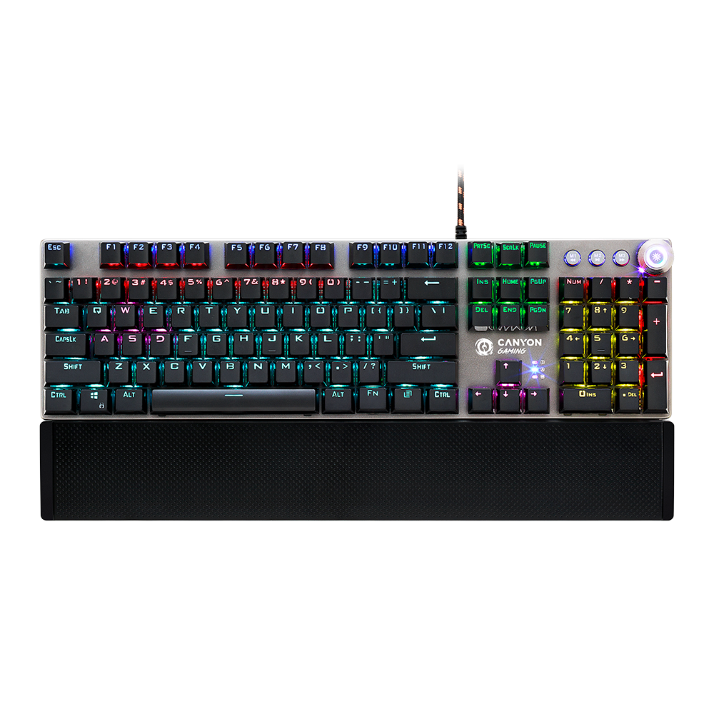 CANYON keyboard Nightfall GK-7 RGB US Wired Dark Grey