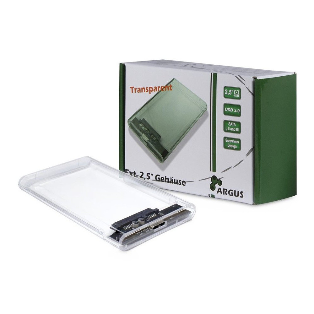 HDD Case Argus GD-25000, USB 3.0, transparent