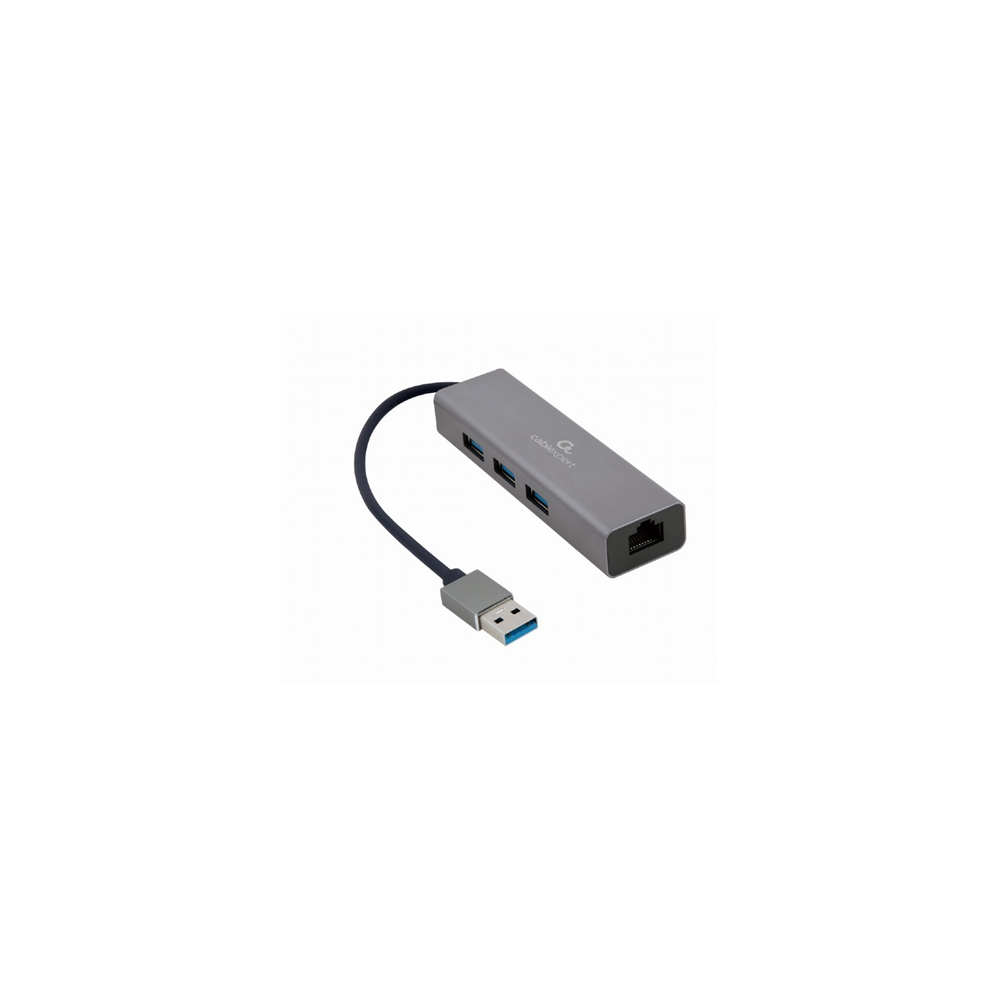 Cablexpert|||USB|AM|Gigabit|network|adapter|with|3-port|USB|3.0|hub