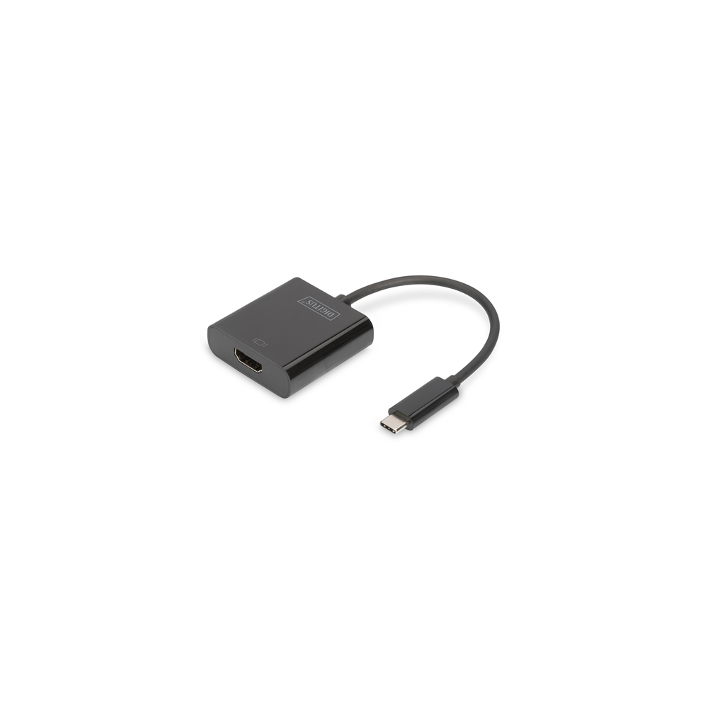 Digitus|||USB|Type-C|to|HDMI|Adapter|||DA-70852|||Black|||USB|Type-C