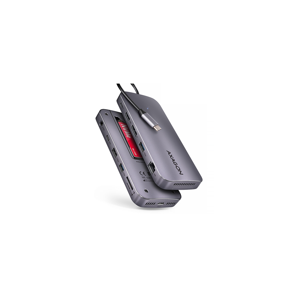 AXAGON USB-C 10Gbps GEN2COMBO 12in1 Hub | HMC-12GM2