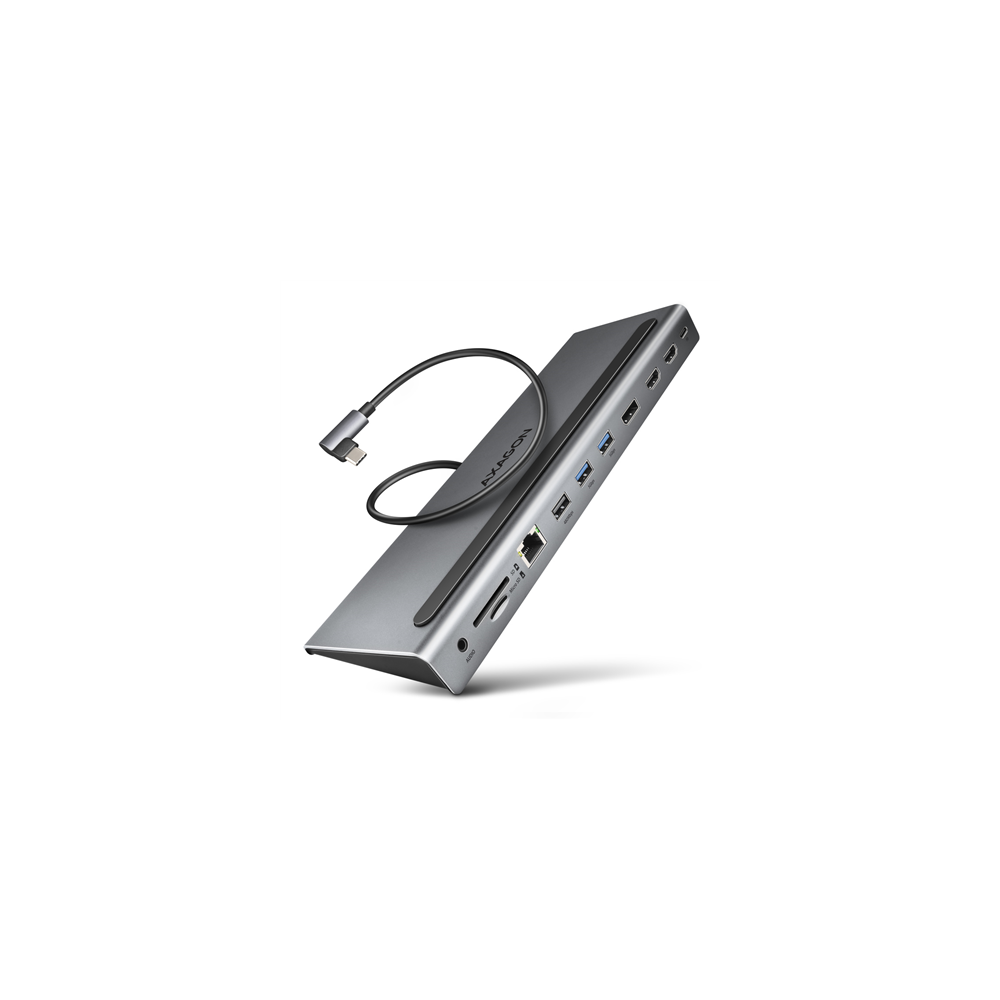 AXAGON USB-C 5Gbps TRIPLE 4K DISPLAY 11in1 Hub | HMC-4KX3